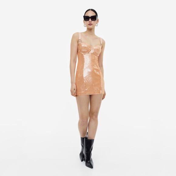 NWT H&M Sequined Mini Dress Studio Collection SS23 | Size S - Picture 2 of 10